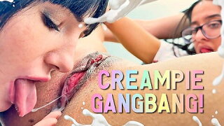 Nasty Whore And A Perfect Pussy Creampie Gangbang With Laura Hardkinks And Alice Biancci 