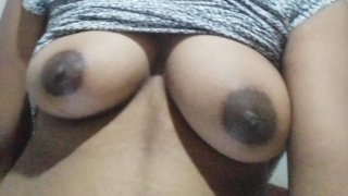  Tamil Hot Lady shows her boobs in the bathroom