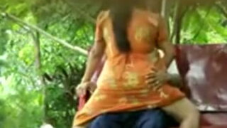 Hidden cam clip with an exotic whore riding a cock outdoors 