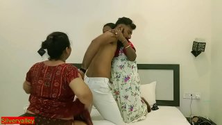 Indian Bengali housewife and her sister hot amateur threesome sex ! With Dirty audio 