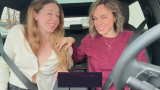 Nadia Foxx And Serenity Cox - And Take On Another Drive Thru With The Lushs On Full Blast! 